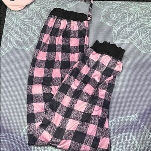 Pink and Black Checkered Pants